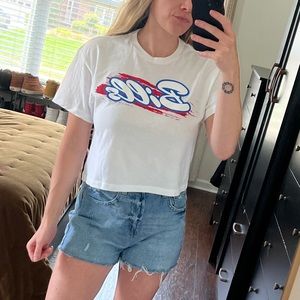 White Crop Bills Tee